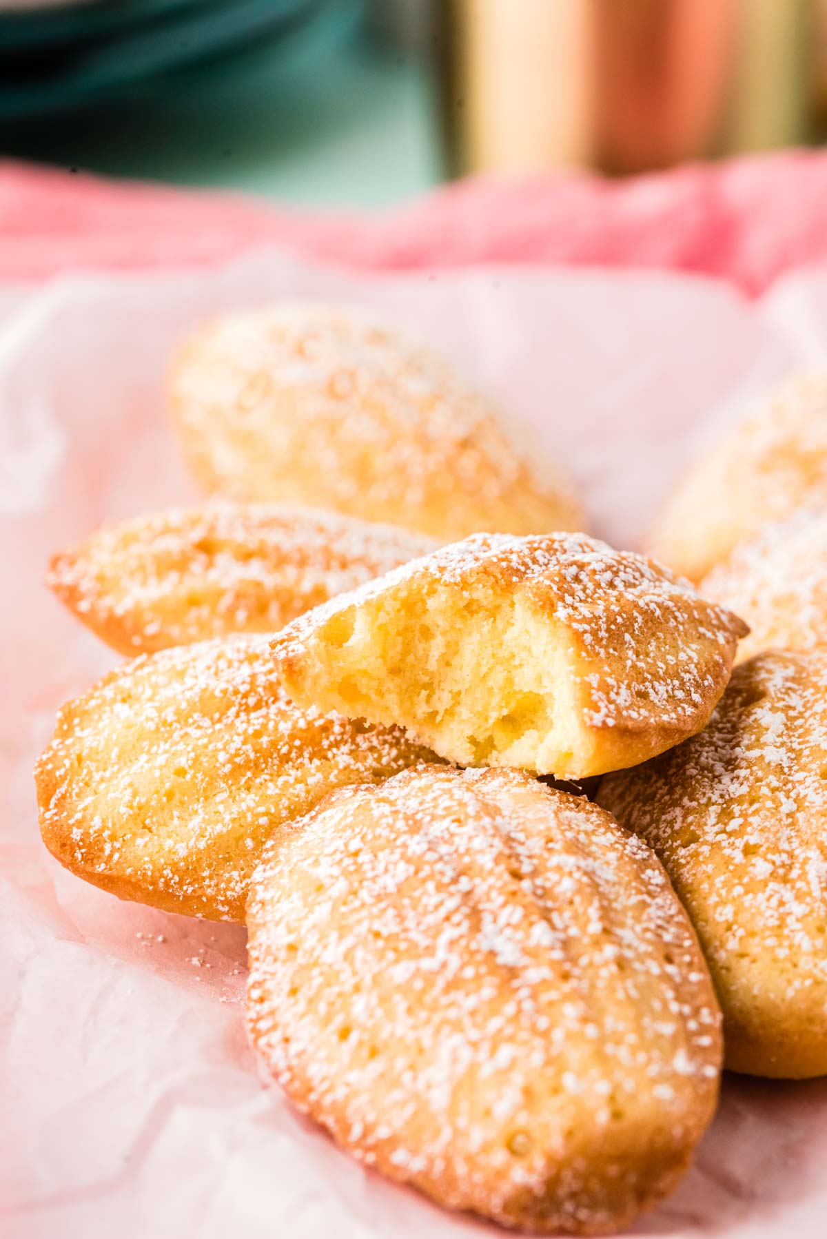 French madeleines piled up